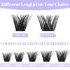 Picture of Lash Clusters Individual Lashes C/D Curl Cluster Lash Extensions Wide-stem Eyelashes Cluster 12-16mm Thin Band Cluster Lashes Soft and Wispy Clusters Eyelashes Extensions Comfortable Matte Black Lash Clusters (Shrubs/Bouquet-0.07D, 12-16mm Mixed)