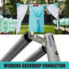 Picture of Backdrop Stand Double Crossbar Coupling Connectors Crossbar Valance Hanger for Backdrop Pipe and Drape Backdrop Stand Wedding (4pcs)