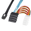 Picture of Heretom Internal Mini SAS SFF-8087 to (4) 29pin SFF-8482 connectors with SATA Power, 1M / 3.3FT