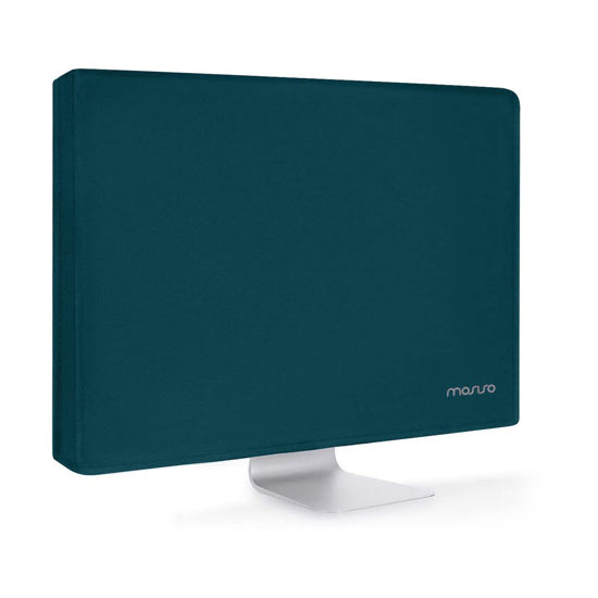 Picture of MOSISO Monitor Dust Cover 22, 23, 24, 25 inch Anti-Static Dustproof LCD/LED/HD Panel Case Computer Screen Protective Sleeve Compatible with iMac 24 inch, 22-25 inch PC, Desktop and TV, Teal Green