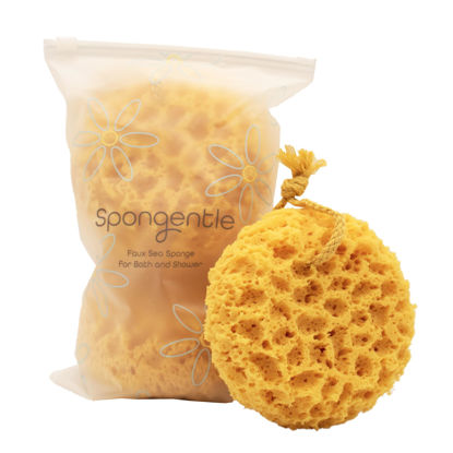 Picture of Spongentle Deep Cleansing Body Loofah Sponge, Natural Colors, for Bath and Shower, Multiple Textures for Gentle and Deep Exfoliation, Generous and Rich Lather, (Pack of 3)