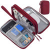 Picture of Electronic Organizer Travel Cable Accessories Bag,Electronic Organizer Case,Electronic Accessories Organizer Bag for Power Bank,Charging Cords,Chargers,Mouse,USB Cable,Earphones Flash Drive (Wine Red)