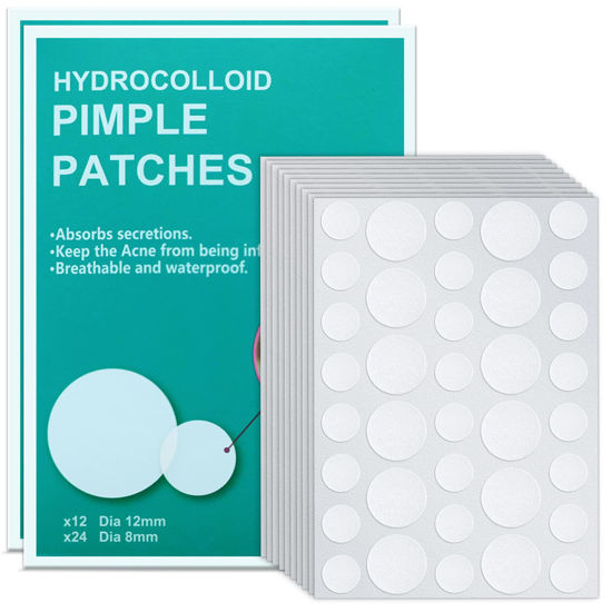 Picture of Pimple Patches for Face, Hydrocolloid Acne Patches with Tea Tree Oil, Invisible Zit Patches for Face, Acne Spot Treatment Patch Cystic Blemish Patches Zit Stickers for all Skin Colors (360 Counts)