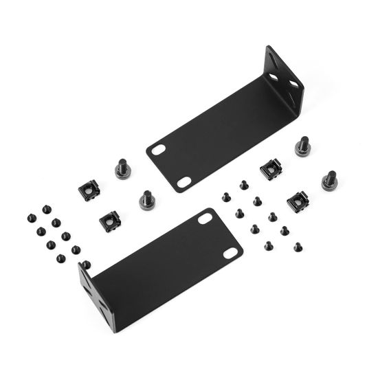 Picture of MokerLink Rack Mount Kit for 10.6 inch Switches, Adjustable Hole Distance 14-30mm, Mount a 10.6 Wide to a 19 Equipment Rack, Compatible for Netgear, Cisco, HP, TRENDnet, D-Link 10.6 inch Products