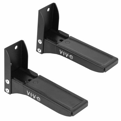 Picture of VIVO Steel Universal Dual Soundbar Wall Mount L Brackets, Adjustable Extending Speaker Arm Holders, Black, Mount-SPSB4