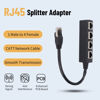 Picture of Zhiyavex RJ45 Splitter Adapter,1 to 4 Port Smooth Transmission Excellent Connection Network Cable Adapter,PCB Board Ethernet Adapter for All Networks, Homes and Offices, Broadband Connections, black