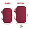 Picture of Cable Organizer Bag Case, Travel Essentials Pouch for Electronics, Tech Accessory, Charger & Cords. (Wine-M, Medium)