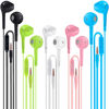 Picture of Earbuds Headphones with Microphone Pack of 5, Noise Isolating Wired Earbuds, Earphones with Powerful Heavy Bass Stereo, Compatible with Android, iPhone, iPad, Laptops, MP3 and Most 3.5mm Interface