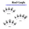 Picture of BEYELIAN Lash Clusters, 72 Pcs Individual Cluster Lashes, 10-16mm C Curl DIY Eyelash Extension Super Thin Band Resuable Soft Glue Bonded Lash Extensions (Style5 0.07 Mix Black Band)