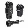 Picture of HSU Aluminum Alloy Metal Adjust Arm Straight Joints Mount, Same Direction Straight Joints Mount for Go Pro Hero 11/10/9/8/7/6/5 Black,Session 5/4,Hero 3+,DJI Osmo Action Action Camera and More(Black)