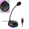 Picture of C G CHANGEEK USB Microphone with RGB Glowing Light & Mute for Laptop PC Desktop Computers, Gaming Microphone for PC PS4 / 5, Ideal Condenser Mic for Dictation/Con-Call/Meeting/Gaming, CGS-M2