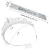 Picture of COCIDE "Birthday Queen" Sash and Crystal Tiara Set Tiara and Crowns for Women Birthday Gift for Girl Kit Decorations Set Rhinestone Hair Accessories Glitter Stain Silk Sash for Party