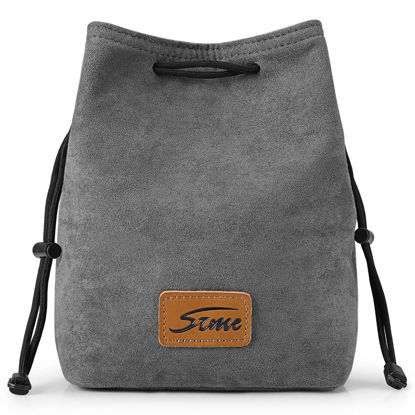 Picture of S-ZONE Soft Camera Bag DSLR Insert Handbag Drawstring Lens Case Compatible with Canon Nikon Sony