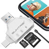 Picture of SD/Micro SD Card Reader for iPhone/ipad/Android/Mac/Computer,Portable Memory Card Reader 4 in 1 SD Card Adapter&Trail Camera Viewer Compatible with TF