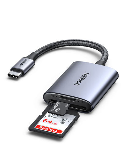 SD Card Reader, USB 3.0 Memory Card Reader for SD SDXC SDHC MMC RS-MMC TF  Micro SD Micro SDXC Micro SDHC UHS-I USB Card Reader/Writer(5Gbps) 2 Cards