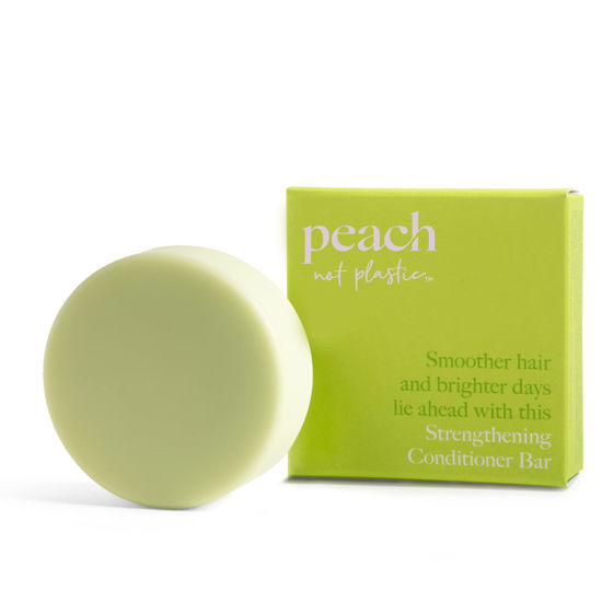 Picture of Peach not Plastic Conditioner Bar - Strengthening for Damaged & Split-prone Hair | Leaves Hair Strong and Healthy | Plant Based, Vegan & Eco Friendly | 2.82oz