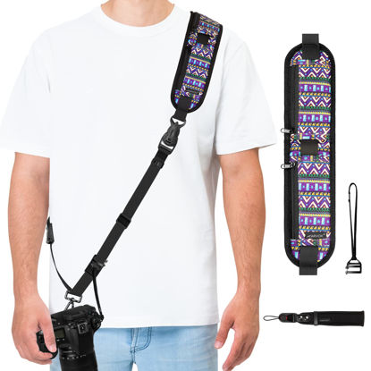 Picture of ARVOK Camera Strap with Camera Wrist Strap, Camera Straps for Photographers with Quick Release and Safety Tether, Adjustable Camera Shoulder Strap for Nikon Canon Sony Fuji DSLR Camera