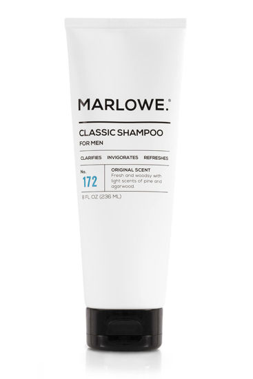 Picture of MARLOWE. No.172 Classic Mens Shampoo, Clarifies, Invigorates and Refreshes Hair with Moisturizing Argan Oil & Coconut Oil, All Hair Types, Paraben & Phthalate Free, 8 Fl Oz