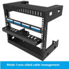 Picture of Jingchengmei All Metal 1U 19 Inch Server Rack Wire Management System-Horizontal Rack Mount 12 Larger Slots Cable Manager (AHMMA1U12S, Black)