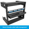 Picture of Jingchengmei All Metal 1U 19 Inch Server Rack Wire Management System-Horizontal Rack Mount 12 Larger Slots Cable Manager (AHMMA1U12S, Black)