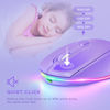 Picture of seenda Wireless Mouse, Rechargeable Light Up Mouse for Laptop, Small Cordless Mice with Quiet Click LED Rainbow Lights for PC Computer Kids Chromebook Windows Mac, Purple