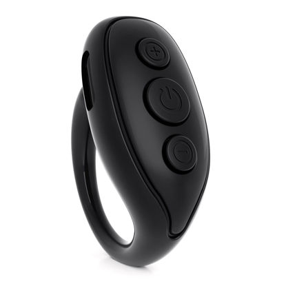 Picture of Tiktok Bluetooth Remote Control, Camera Shutter Remote, Kindle APP Page Turner Scrolling Ring Remote for iPhone iPad Android (Black)