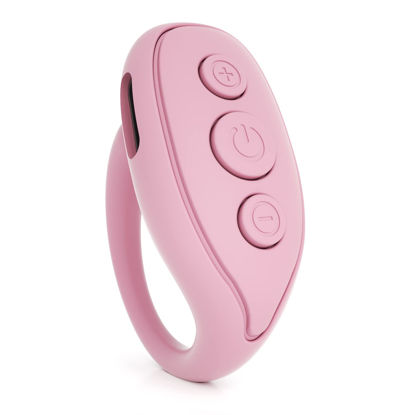 Picture of Tiktok Bluetooth Remote Control, Camera Shutter Remote, Kindle APP Page Turner Scrolling Ring Remote for iPhone iPad Android (Pink)