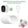 Picture of Taken 6ft Charging Cable and Quick Charge 3.0 Wall Charger, Compatible with Arlo Pro & Pro 2, Arlo GO, Other Home Cameras (Micro USB) Provides Continuous Uninterrupted Outdoor Power(White)