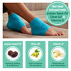 Picture of ZenToes Moisturizing Fuzzy Sleep Socks with Vitamin E, Olive Oil and Jojoba Seed Oil to Soften and Hydrate Dry Cracked Heels (Regular, Blue)