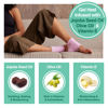 Picture of ZenToes Moisturizing Fuzzy Sleep Socks with Vitamin E, Olive Oil and Jojoba Seed Oil to Soften and Hydrate Dry Cracked Heels (Regular, Blue and Pink)