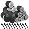 Picture of Self grip hair roller set,Hair roller set 16 pcs,Heatless hair curlers,Hair rollers for Long hair,Medium and Short hair,Hair rollers with hair roller clips and comb,Salon hairdressing curlers,DIY Hair Styles, Sungenol 2 Sizes Black Hair Rollers in 1