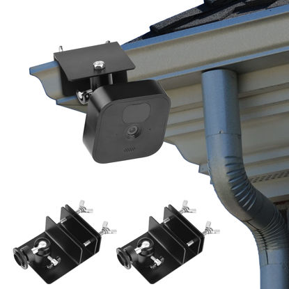 Picture of Gutter Mount for All-New Blink Outdoor & Blink XT / XT2 Camera, Adjustable Weatherproof Aluminum Alloy Mount Bracket for Blink Home Security System (2 Pack, Black)