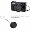 Picture of JJC Dedicated Metal 49mm Thread Filter Adapter Lens Adapter for Canon PowerShot G7X III II G5X Installing UV CPL ND Filter, Includes 49mm Snap-On Lens Cap & Cap Keeper String