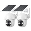 Picture of Security Camera Wireless Outdoor,2K Solar Security Camera,Battery Powered Surveillance Cameras for Home with Night Vision,PTZ Control,2-Way Audio,Motion Detection,Compatible with Alexa(2 Pack)