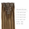 Picture of WENNALIFE Seamless Clip In Hair Extensions, 20 Inch 150g 7pcs Balayage Chocolate Brown to Caramel Blonde Hair Extensions Clip In Human Hair Invisible PU Skin Weft Natural Remy Human Hair Extensions