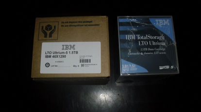 Picture of IBM 10 Pack LTO-5 Ultrium Tape 1.5TB/ 3TB, Part # 46X1290-10PK