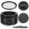 Picture of Canon EF 50mm f/1.8 STM: Lens with Glass UV Filter, Front and Rear Lens Caps, and Deluxe Cleaning Pen, Lens Accessory Bundle 50 mm f1.8 - International Version