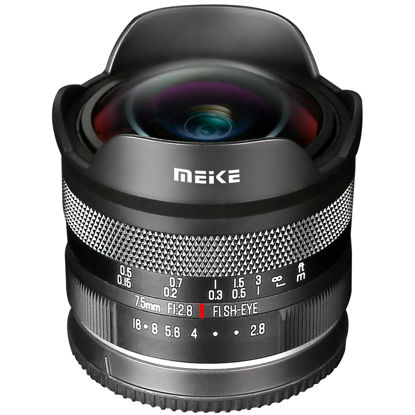 Picture of Meike MK-7.5mm f2.8 Ultra Wide Circular APS-C Manual Focus Fisheye Lens for Sony E Mount Mirrorless Camera NEX 3 5T NEX 6 7 A6400 A6600 A6000 A6100 A6300 A6500