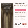 Picture of GOO GOO Seamless Clip in Hair Extensions with Invisible PU Skin Weft, 100% Real Human Hair, 110g 7pcs Natural Silky Straight Hair Extensions, Long Hair for Women,Chocolate Brown to Honey Blonde#4/26/4 22inch