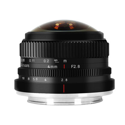 Picture of 7 Artisans 4mm F2.8 Fisheye Ultra Wide Angle Lens Manual Focus Prime Lens Compatible M4/3 Mount Mirrorless Cameras for Panasonic GH3 GH4 GF1 GM1 GM5 for Olympus E-M1 E-M5 E-M10