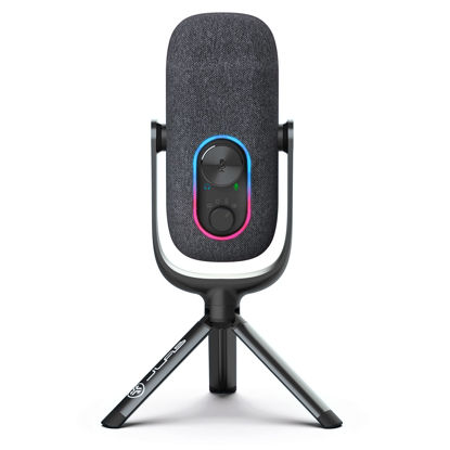 Picture of JLab Epic Talk USB Microphone - Black - USB-C Output - Cardioid, Omni, Stereo, and Bi-Directional - 192k Sample Rate - Volume Control, Gain Control, and Quick Mute - 3.5mm AUX - Plug and Play