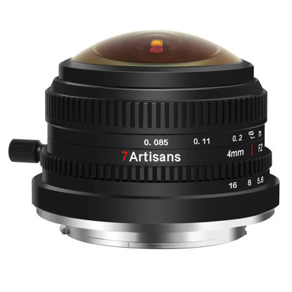 Picture of 7artisans 4mm F2.8 Circular Fisheye Lens, 225° Ultra-Wide Angle of View, Compatible with APS-C Sony E-Mount Cameras a6400 a6300 a6100 a6000 a5100 a5000 a6500 a6600 Nex-3 Nex-3N Nex-3R Nex-5 Nex-7