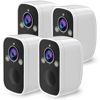 Picture of 4Pack Security Cameras Wireless Outdoor,2K Battery Powered AI Motion Detection Spotlight Siren Alarm WiFi Surveillance Indoor Home Camera, Color Night Vision, 2-Way Talk, Waterproof, Cloud/SD Storage