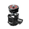 Picture of Mini Ball Head with 3 Cold Shoe Slots and 1/4" Thread Mount, 3kg/6.6lbs Load, 360 Degree Swivel, Aluminium Alloy Build, Suitable for Cameras, Monitors, Video Lights, Tripods