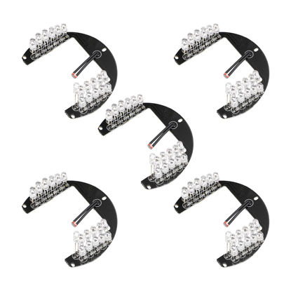 Picture of Othmro 5Pcs 22 LED IR Illuminator for Security Camera 60 Degrees IR Led Round Plate IR Infrared Light Illuminator Board Bulb for CCTV Security Camera