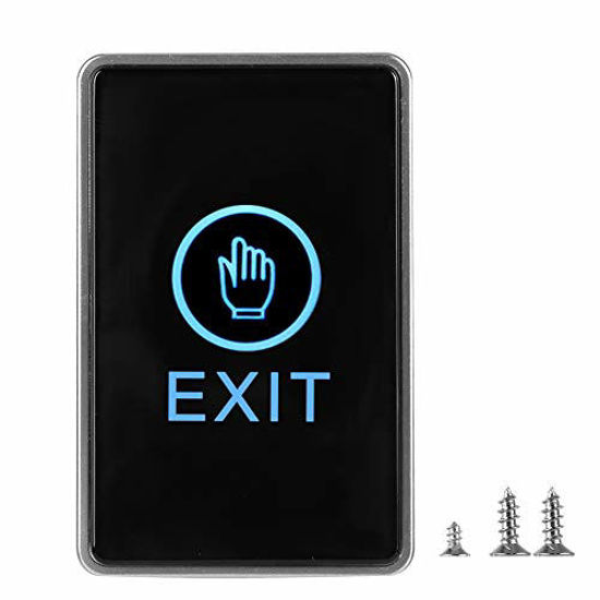 Picture of Door Exit Release Button,Door Exit Touch Button 12V Mini Door Push Release Open Switch Touch Sensor Panel for Door Access Control System