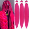 Picture of Dark Pink Pre streched Braiding Hair Easy to Use Pre feathered Braiding Hair 30inch Braids Hair