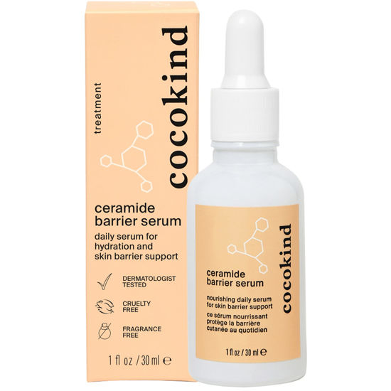 Picture of Cocokind Ceramide Serum, Hydrating Serum for Face, Skin Barrier Repair Face Serum with Ceramides, Ceramide Moisturizer and Lactic Acid Serum