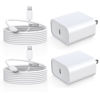 Picture of iPhone Charger Fast Charging 10 FT Apple MFi Certified, 2 Pack PD 20W USB C Wall Charger Block with 10FT Long Type C to Lightning Fast Charging Data Sync Cable for iPhone 14 13 12 11 XS XR X 8 iPad