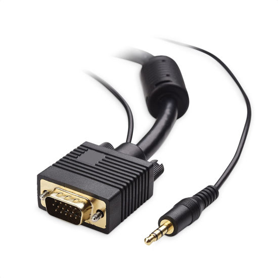 Picture of Cable Matters VGA Cable with Audio (SVGA Monitor Cable with 3.5mm Stereo Audio) 15 Feet